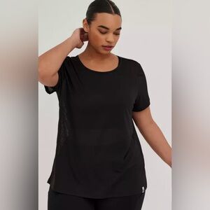 Torrid Active Tee - Stay Dry Mesh Black 1 1X 14/16 NWT Plus Size